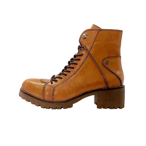 بوت پاشنه دار زنانه مدل چرم طبیعی کد 95407