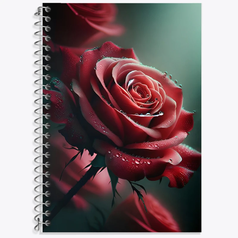 دفتر لغت 50 برگ خندالو طرح گل رز کد F6683