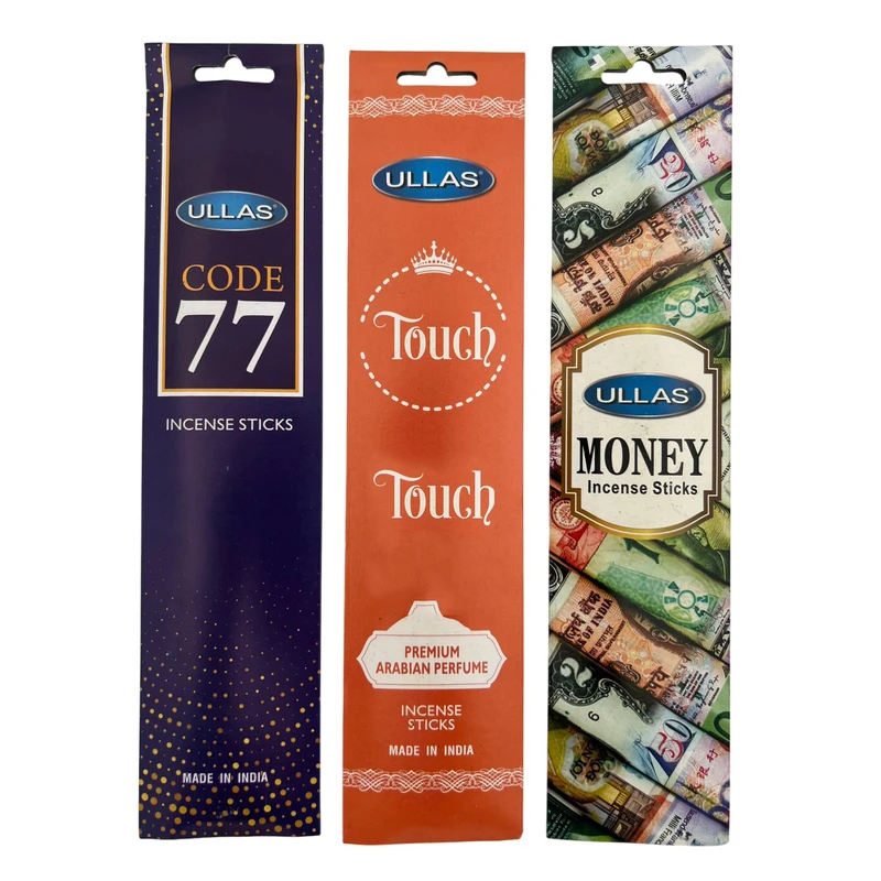 عود الاس مدل شاخه ای رایحه پول و تاچ کد 77 مجموعه 3 عددی