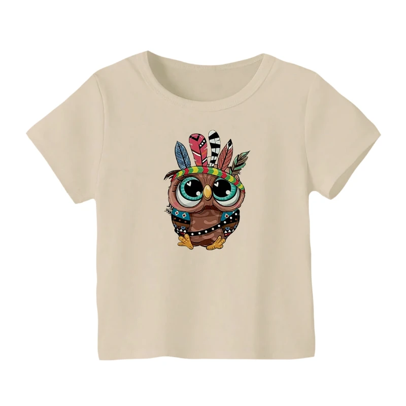 تی شرت آستین کوتاه بچگانه مدل جغد کد ۳