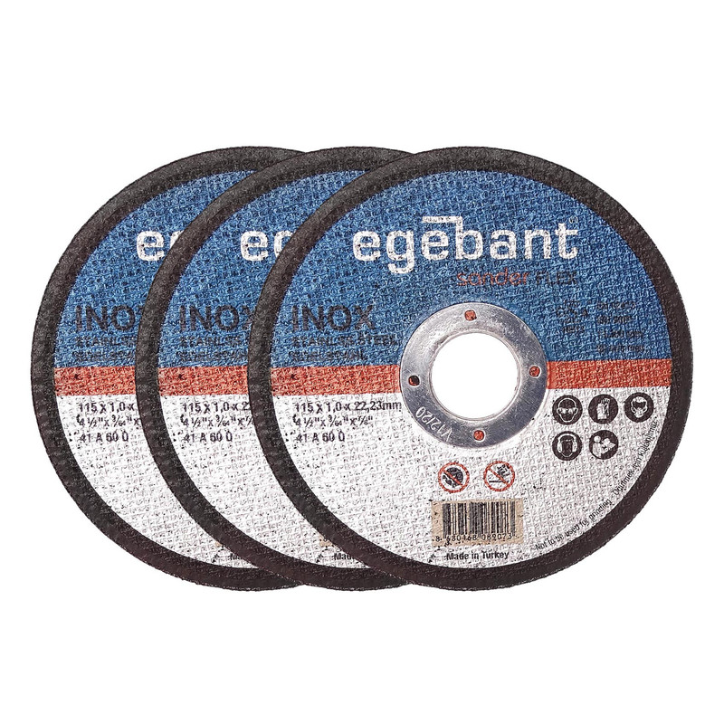 صفحه برش آهن اگبانت مدل ART-Eg-115x1-3 مجموعه 3 عددی