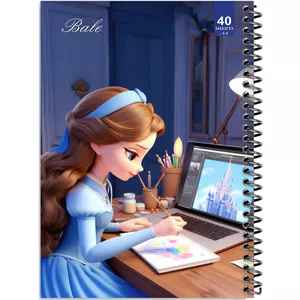 دفتر نقاشی 40 برگ انتشارات بله طرح دخترانه کد A4-K846