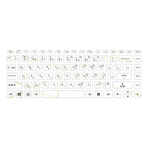 برچسب حروف فارسی کیبورد توییجین و موییجین مدل polygan 01 مناسب برای لپ تاپ اچ پی Elitebook 840 G1,G2