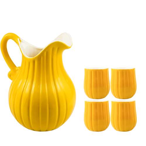 سرویس پارچ و لیوان 5 پارچه مدل آلاله