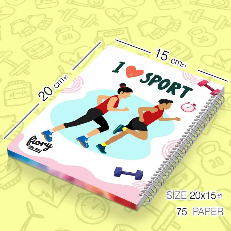 دفتر برنامه ریزی ورزشی مستر راد مدل پلنر طرح اسپورت کد fiory 1735