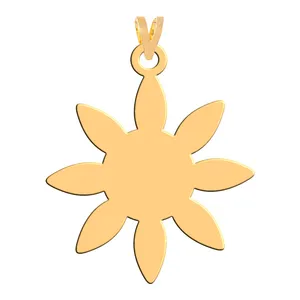 آویز گردنبند طلا 18 عیار زنانه فرشته مدل گل WNL-000176