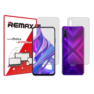 Remax HyGEL model transparent screen protector suitable for Honor 9X Pro mobile phone along with back protector