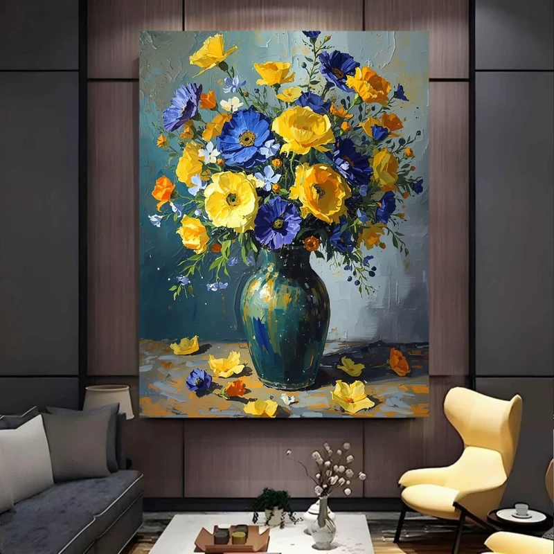 پوستر طرح  نقاشی مدل گلدان زیبا کد BK57901