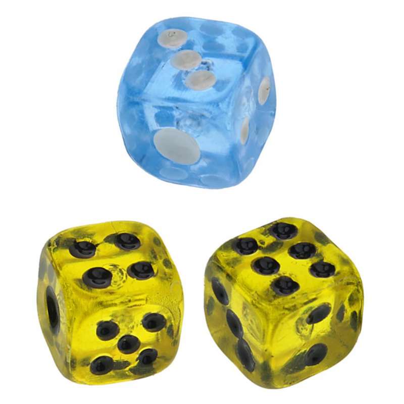 تاس بازی مدل شفاف کد RNDMDICE-030 بسته 3 عددی