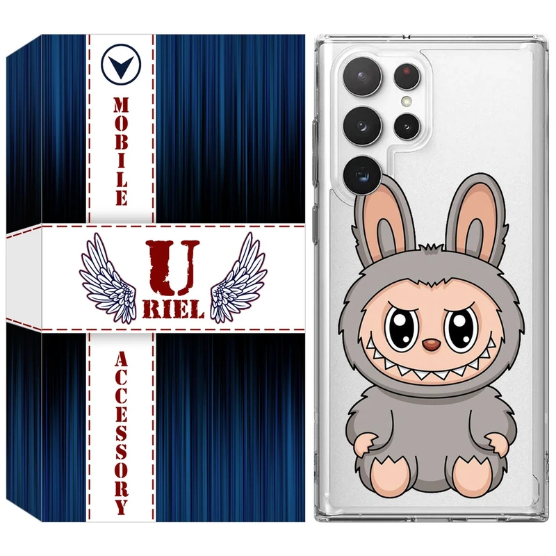 کاور یوریل قاب مدل Clear کد 142 طرح لبوبو مناسب برای گوشی موبایل سامسونگ Galaxy S22 Ultra