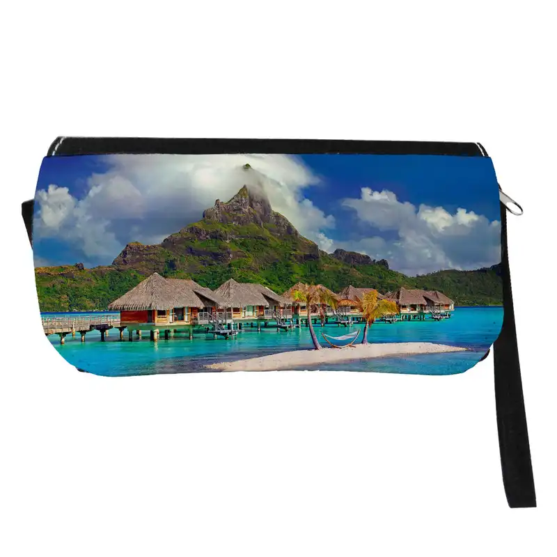 جامدادی مدل دوزیپ طرح جزیره بورا بورا کد NI1282