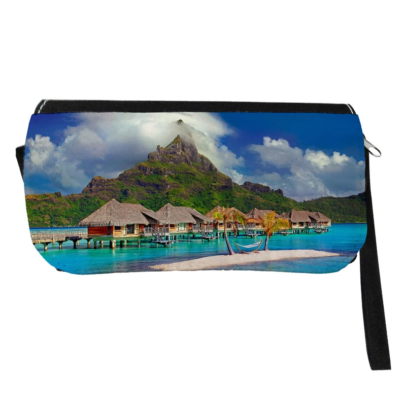 جامدادی مدل دوزیپ طرح جزیره بورا بورا کد NI1282