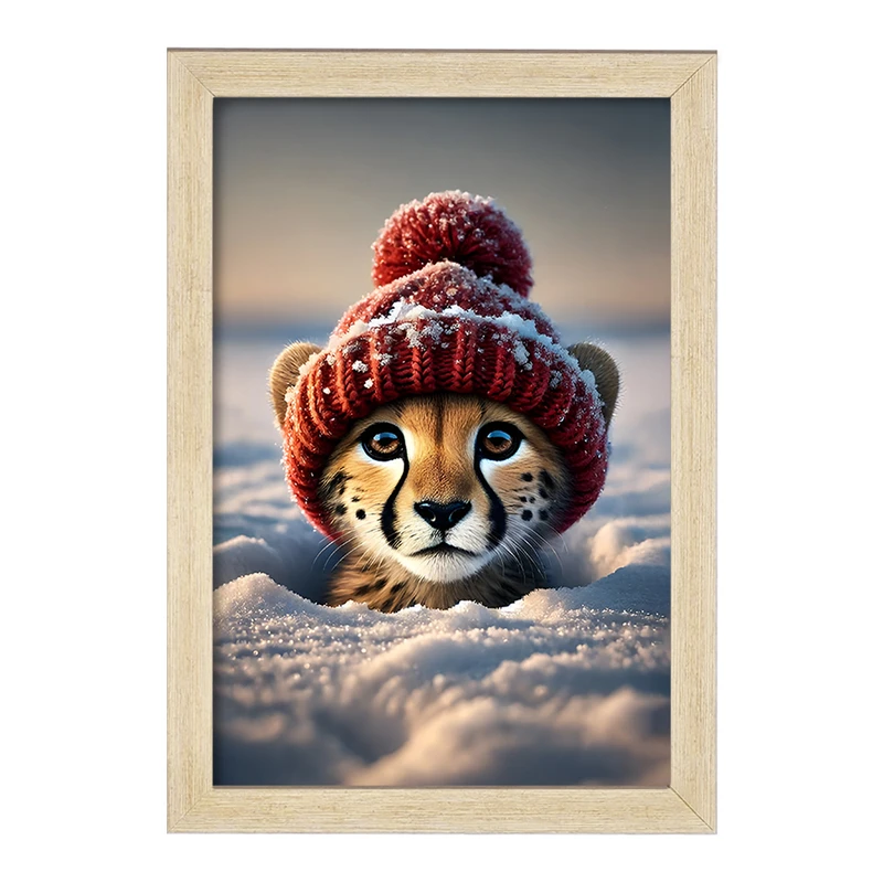 تابلو خندالو مدل یوزپلنگ بامزه کد F11531