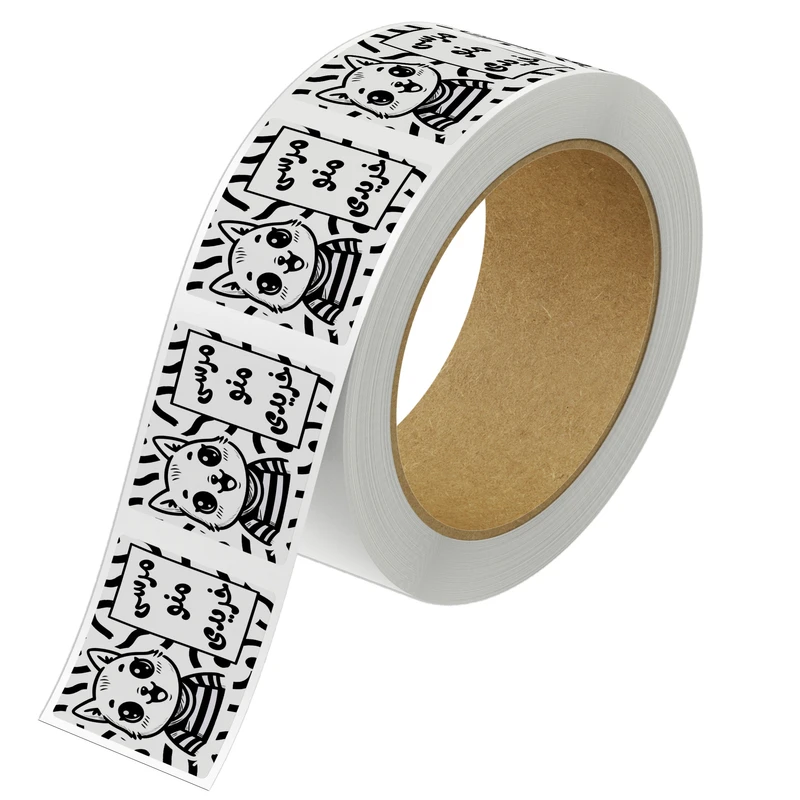 برچسب مدل تشکر از خرید طرح گربه کیوت کد Jm