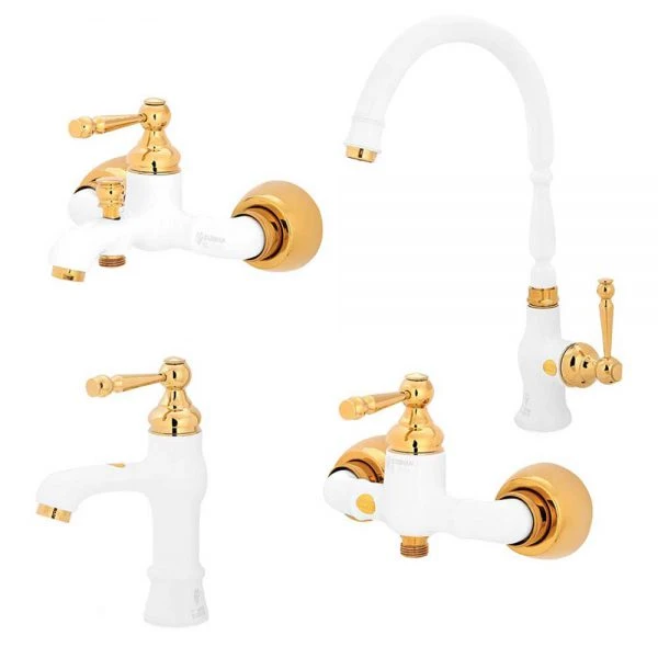 ست شیرآلات زرشام مدل اماتیس مجموعه 4 عددی