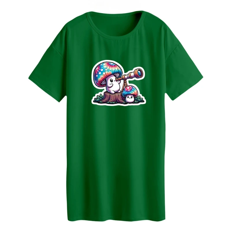 تی شرت لانگ آستین کوتاه زنانه مدل قارچ کد 01