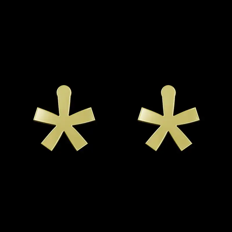 گوشواره طلا 18 عیار زنانه مدوپد مدل ستاره کد GA1-15394