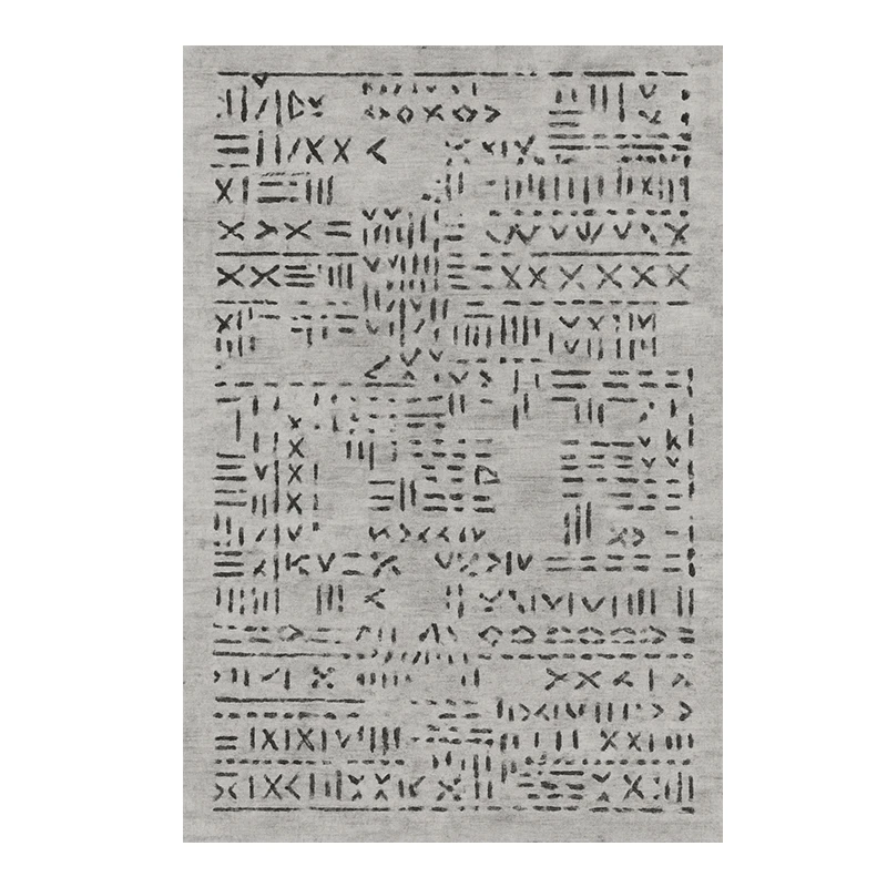 فرش ماشینی 1000 شانه زمینه طوسی حاشیه طوسی مدل مراکشی کد MHX.002.2