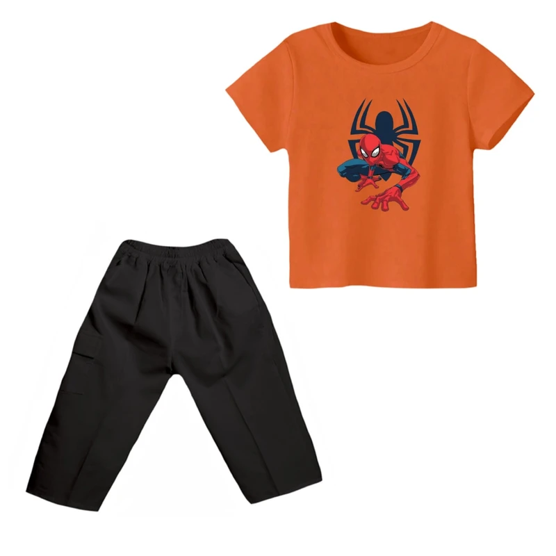 ست تی شرت و شلوارک پسرانه مدل مرد عنکبوتی کد ۱۴