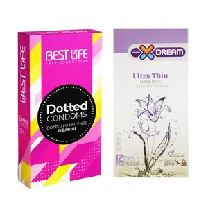 کاندوم بست لایف مدل Dotted بسته 12 عددی به همراه کاندوم ایکس دریم مدل Ultra Thin بسته 12 عددی