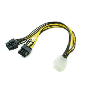 کابل برق کارت گرافیک 6 پین به دو 8 پین  طول 0.2 متر