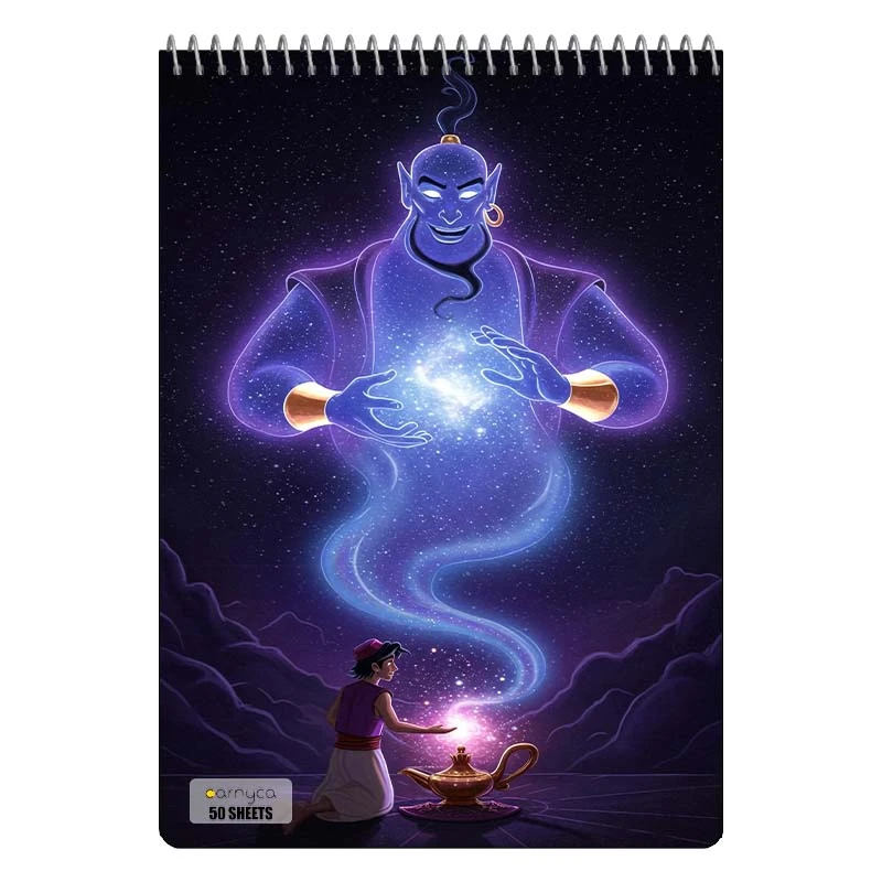 دفتر نقاشی 50 برگ کارنیکا طرح علاءالدین Aladdin کد 20579