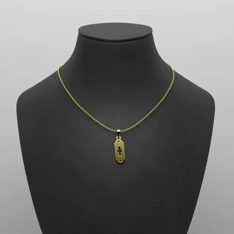 گردنبند طلا 18 عیار زنانه مدوپد مدل کلید کد D3-1-1035