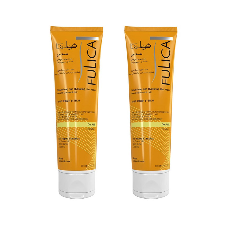 ماسک مو فولیکا مدل Hydrating حجم 100 میلی لیتر مجموعه دو عددی