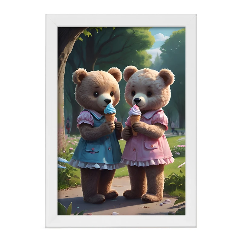 تابلو خندالو مدل خرس های کیوت کد F8545