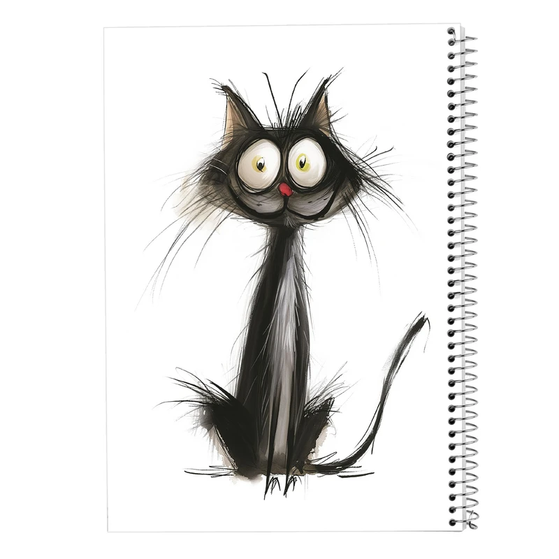 دفتر ژورنال نویسی 50 برگ مدوپد مدل نقطه ای طرح گربه کد DF14719