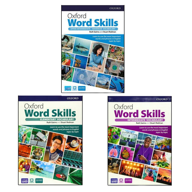 کتاب Oxford Word Skills 2nd اثر Ruth Gairns and Stuart Redman انتشارات OXFORD سه جلدی
