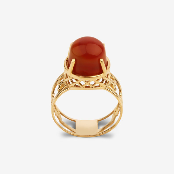 انگشتر طلا کم اجرت 18 عیار زنانه گلدم مدل R344009 سایز 53