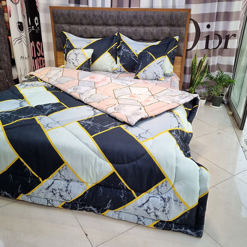 سرویس روتختی مدل نخ کتان 2 نفره 6 تکه