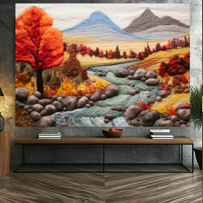 استیکر طرح کوه و دشت مدل رودخانه کد FP105527