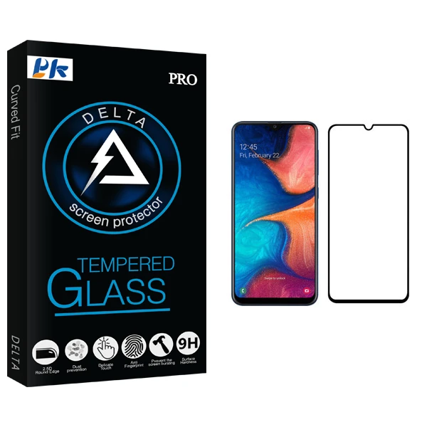 محافظ صفحه نمایش پی کی مدل Delta Glass مناسب برای گوشی موبایل سامسونگ Galaxy A20e