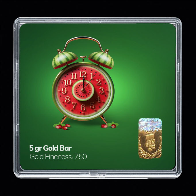 شمش طلا 18 عیار مدوپد مدل شب یلدا کد SG11895
