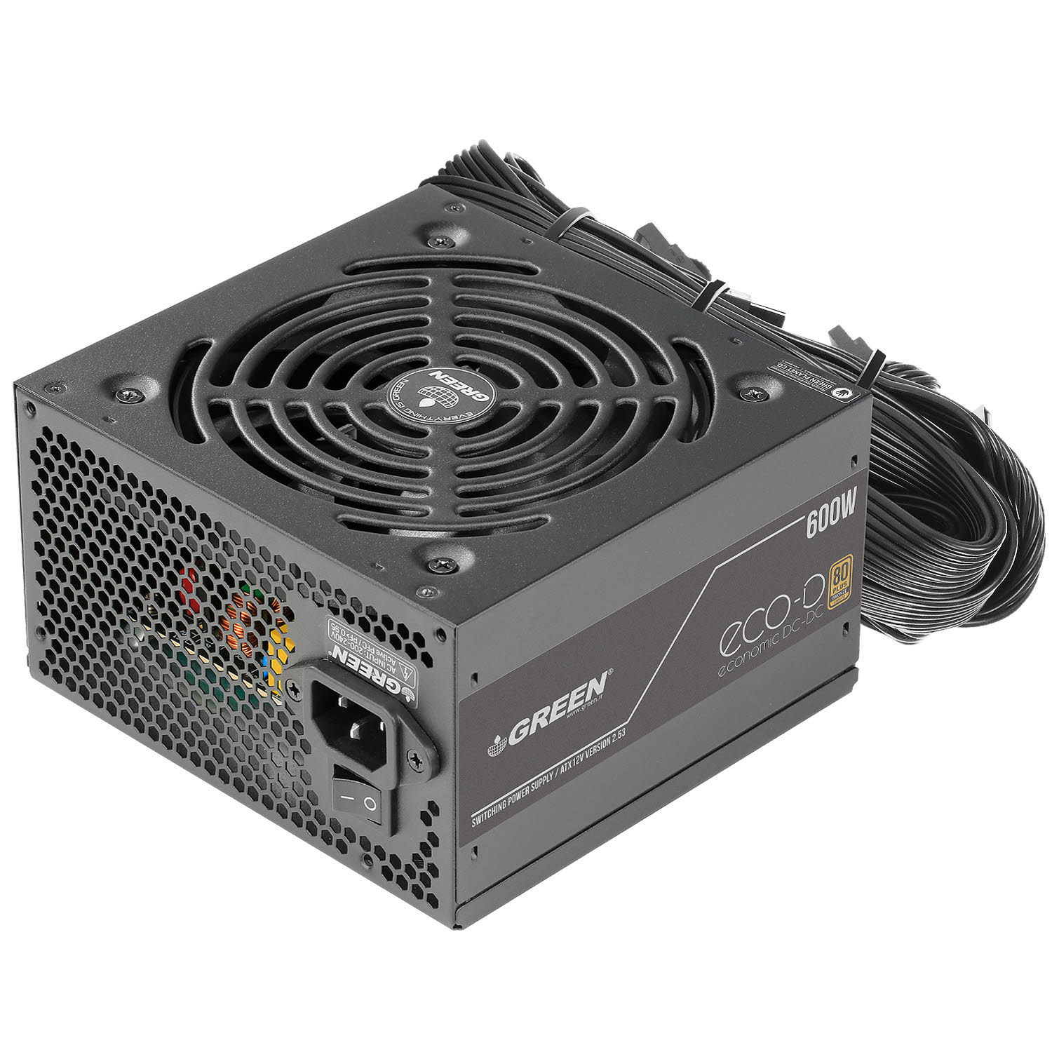 منبع تغذیه کامپیوتر 600 وات گرین مدل GP600A-ECO D