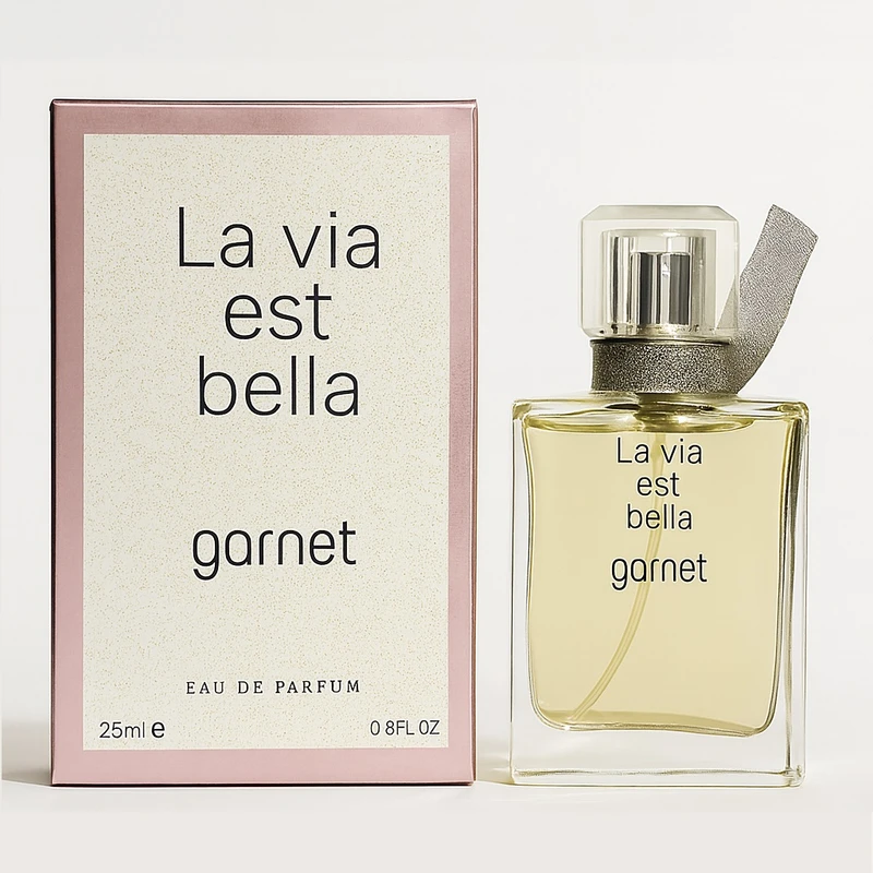 ادوپرفیوم زنانه گارنت مدل La via est bella با رایحه گرم حجم 25 میلی‌لیتر