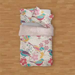 سرویس روتختی مدوپد طرح سینه‌سرخ مدل PAT00251 یک نفره 4 تکه