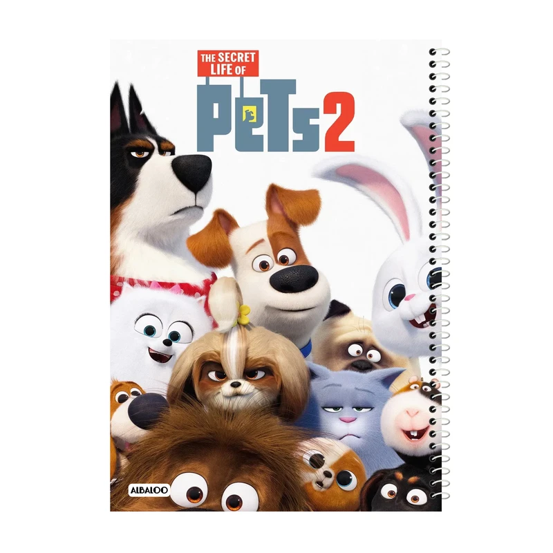 دفتر مشق 100 برگ آلبالو طرح انیمیشن حیوانات خانگی کد 2190