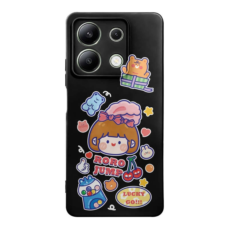 کاور قاب گارد طرح دختر و خرس کد t12199 مناسب برای گوشی موبایل شیائومی Redmi Note 13 4G