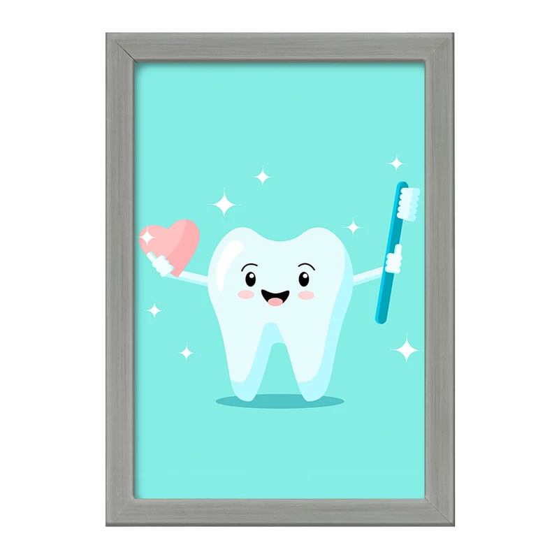 تابلو خندالو طرح دندان و دندان پزشکی کودکانه کد 36704