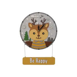 ساعت دیواری کودک طرح گوزن مدل Mkids43-DEER(D)