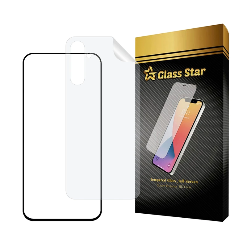 محافظ صفحه نمایش گلس استار مدل FUNABKGS مناسب برای گوشی موبایل سامسونگ Galaxy S23 FE 5G به همراه محافظ پشت گوشی