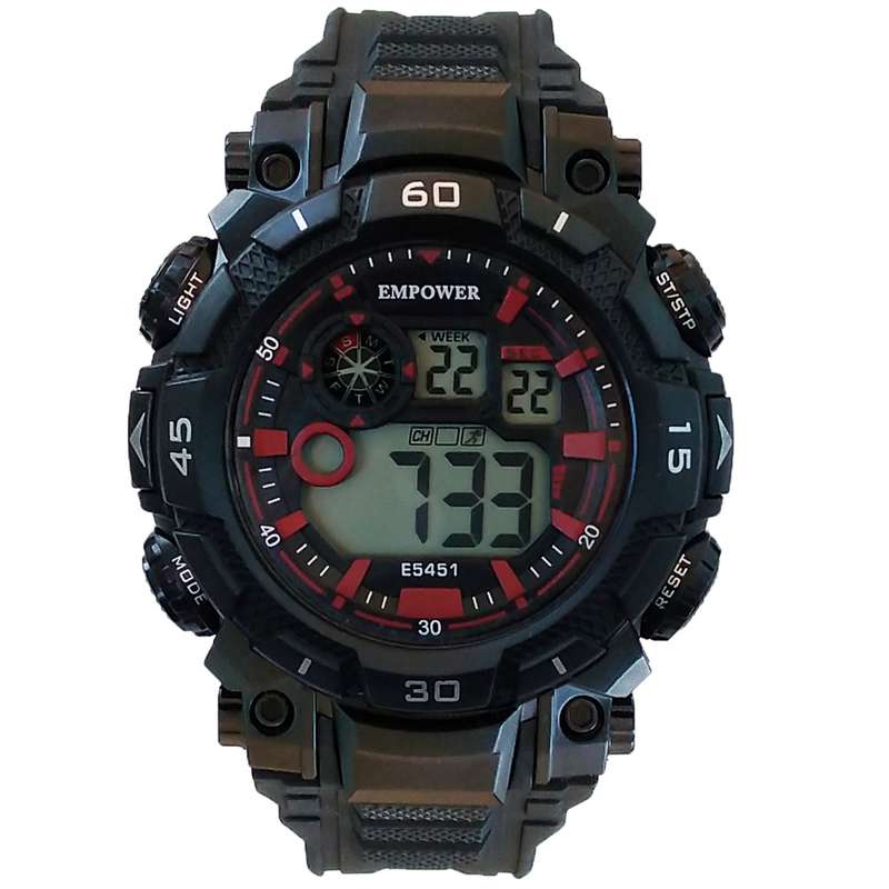 ساعت مچی دیجیتال مردانه مدل استخری اسپرت ضدآب چراغدار SPORT خطیE54M51