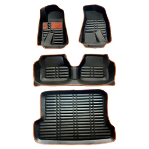 کفپوش پنج بعدی خودرو مدل نواردار مناسب برای سمند به همراه کفپوش صندوق