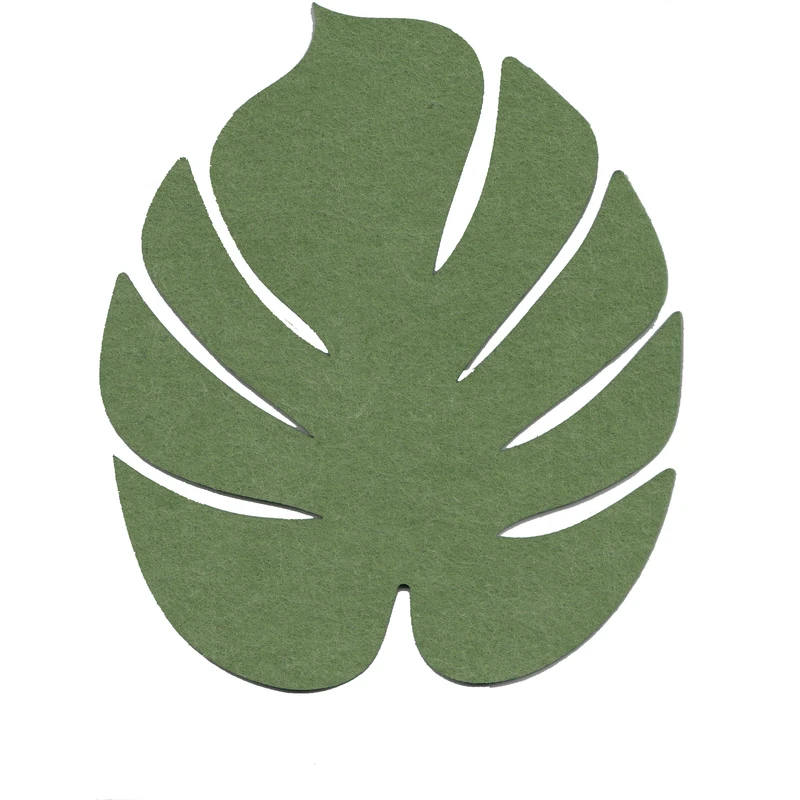 زیر لیوانی مدل هاوایی طرح برگ انجیری بسته 6 عددی