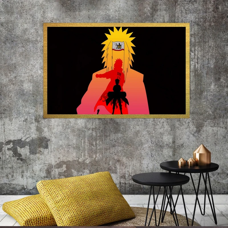 تابلو بکلیت طرح انیمه کنواس بوم مدل قاب شاسی T-S8463