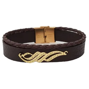 دستبند نقره مردانه ترمه 1 طرح و ان یکاد کد mas 00800