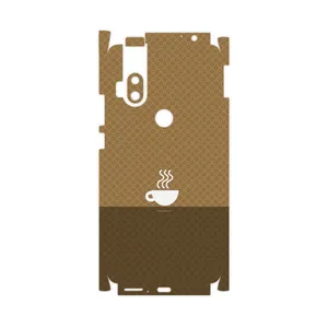 MAHOOT Minimal Cup of Coffee Icon-FullSkin Cover Sticker for Motorola One Hyper